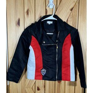 Disney D-Signed Descendants Evie Girl's Red & Black Jacket Faux Suede MEDIUM
